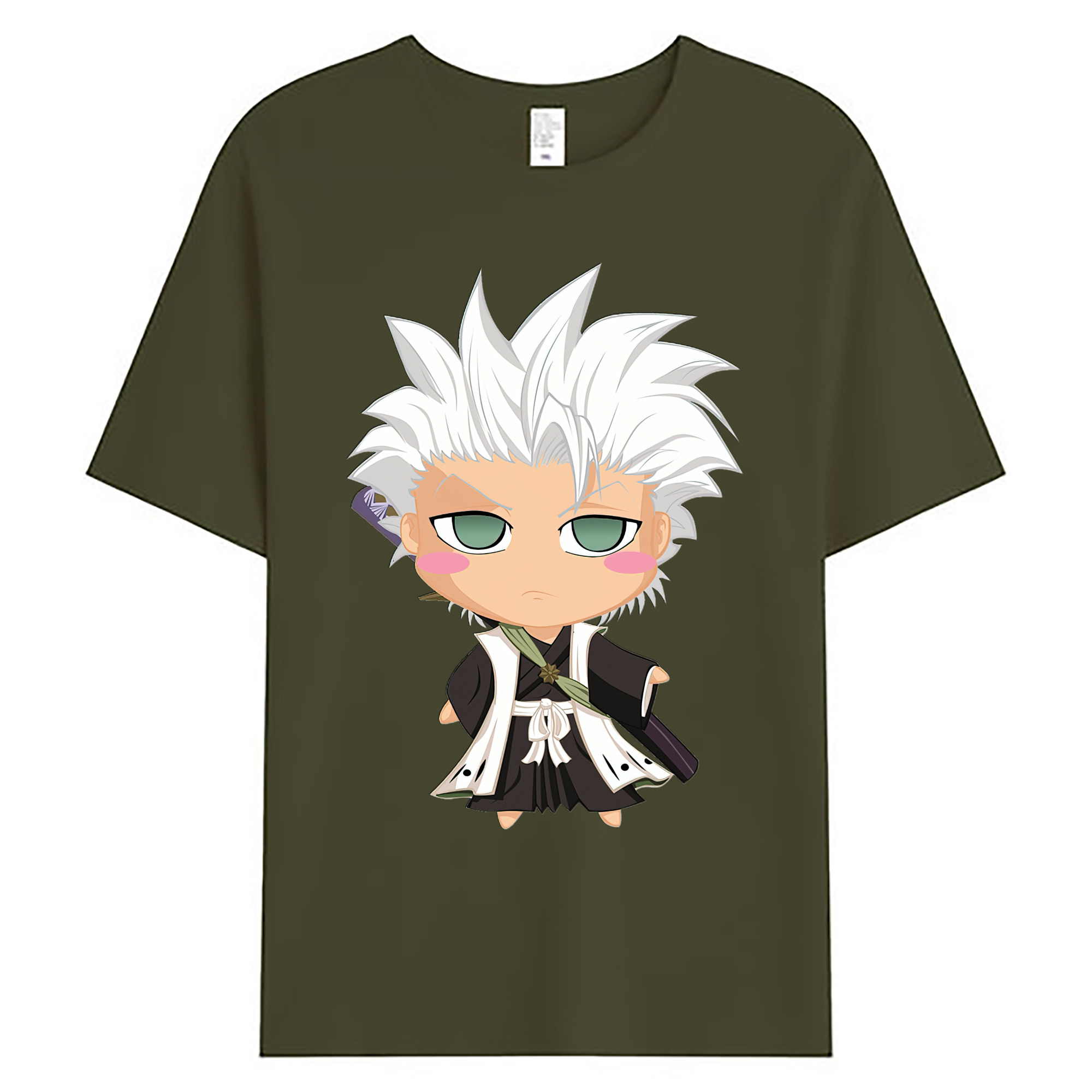 （画像用） ブリーチ 日番谷冬獅郎（ひつがや とうしろう） BLEACH Hitsugaya Toushirou 綿100％ メンズ半袖Tシャツ｜肌触りやわらか＆通気性
